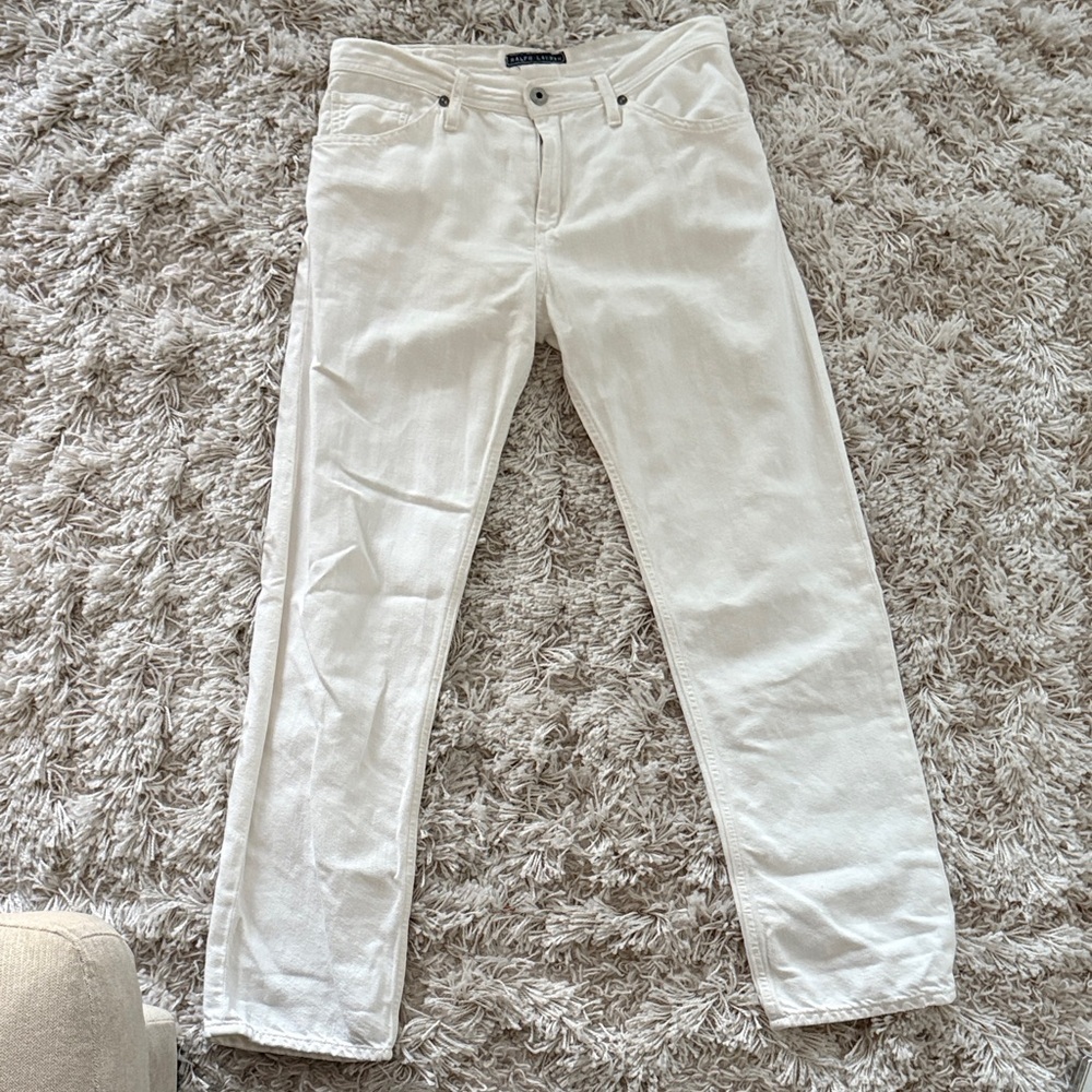 Ralph Lauren White Straight Leg Jeans